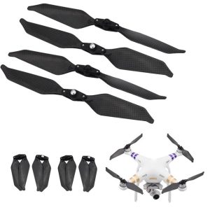 4 Hélices Pliables en Fibre de Carbone Auto-Verrouillantes Bruit Réduit pour DJI Phantom 1 2 3
