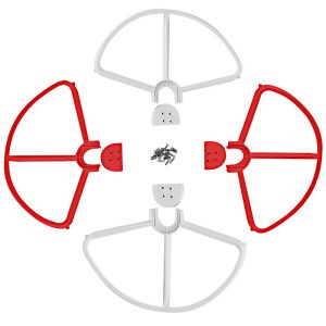 4 Cadres de Protection Démontage Rapide pour DJI Phantom 1/2/3  (ROUGE/BLANC)