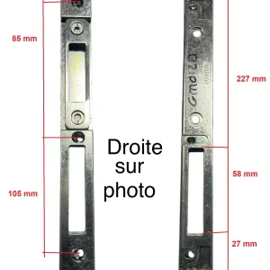 Gâche centrale Maco 209810, jeu 13 mm, décalage