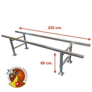 Stand réglable en zinc complet avec 2 pieds et 2 traverses – 220 cm. ( MADE IN ITALY )